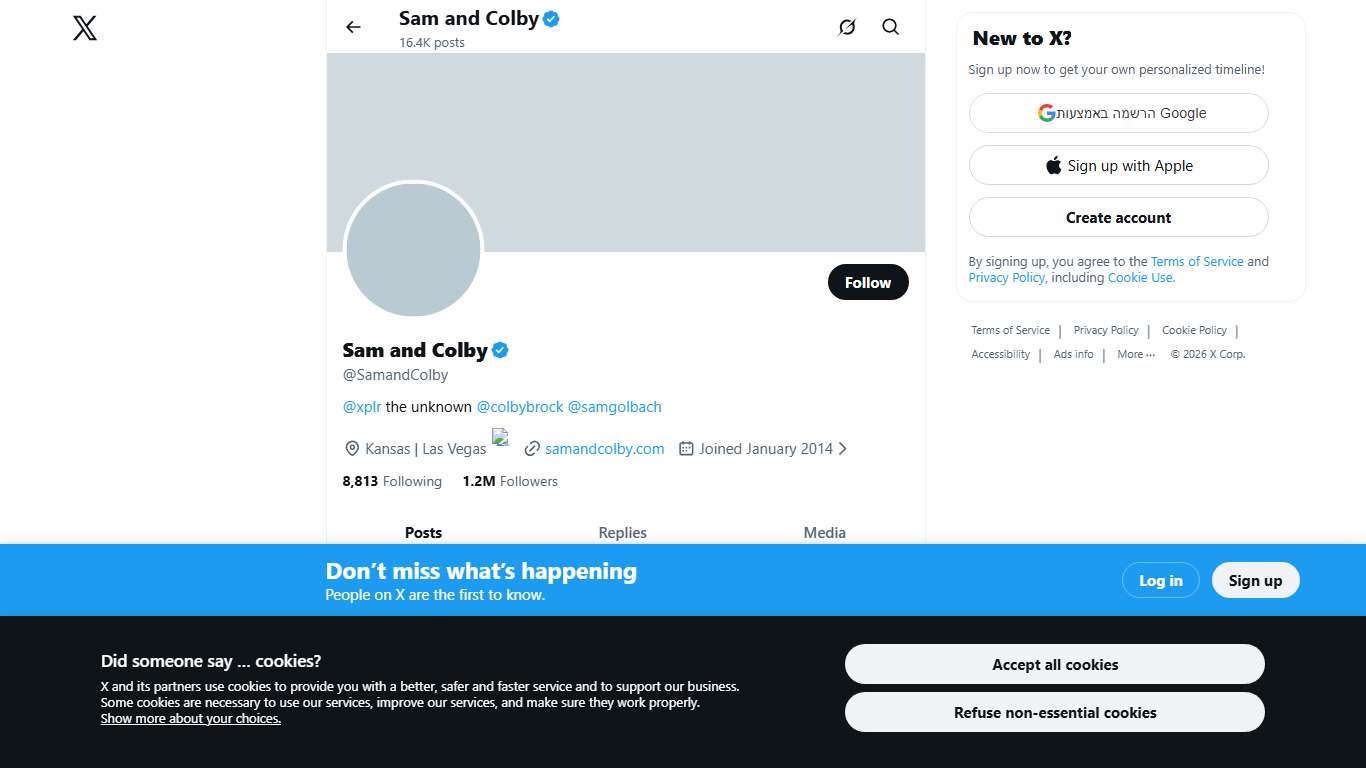 Sam and Colby (@SamandColby) / X